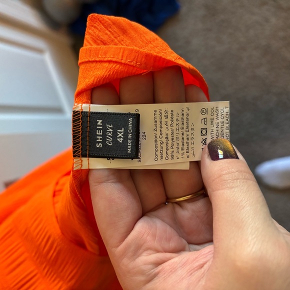 Light Weight Orange Summer Dress - Picture 5 of 5